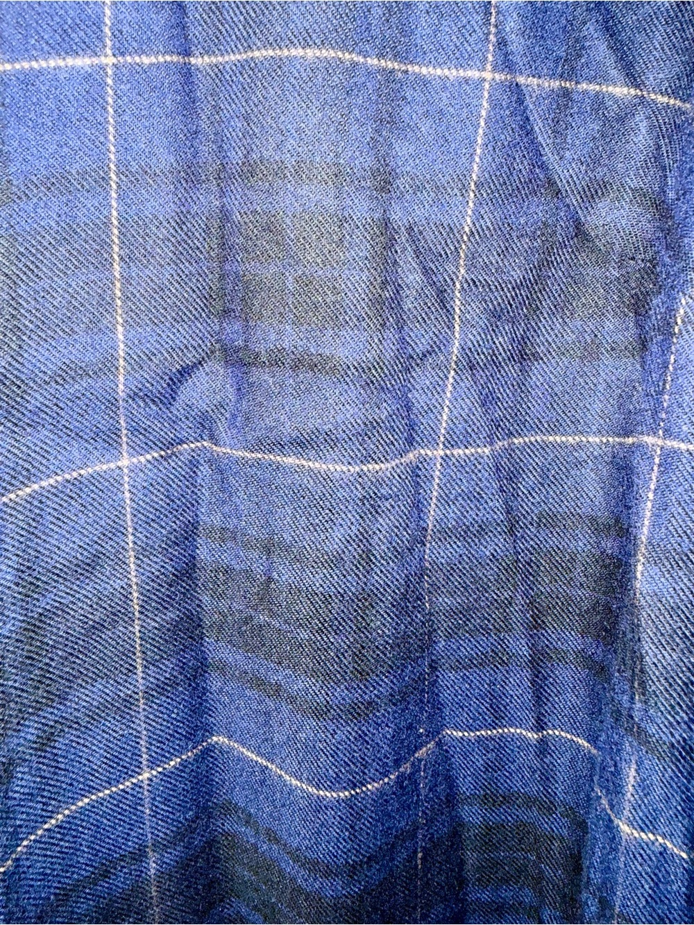 EUC Torrid Soft Plaid Kimono Shirt – Oversized Flannel Tunic – Blue/Black - Picture 3 of 5